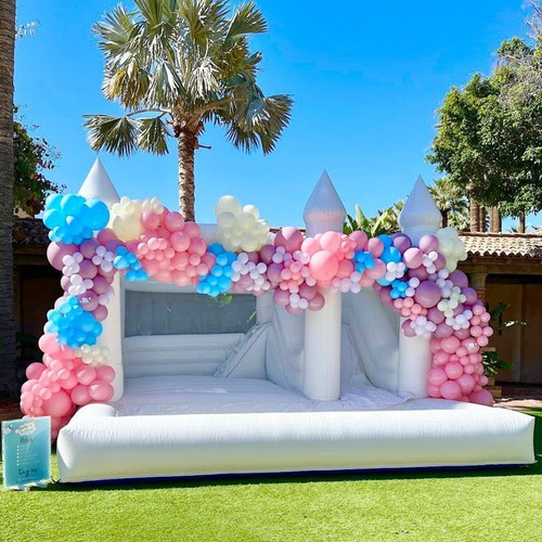 13ft white inflatable bounce - white,
